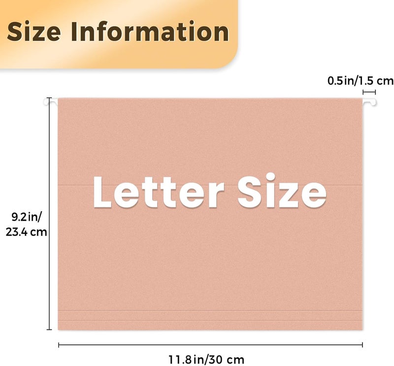 SUNEE Hanging File Folders, 6 Pack Letter Size Hanging File Folders with 1/5-Cut Tabs, Ideal for Home and Office Organization and Papers Classification,Morandi Colors - Image 2